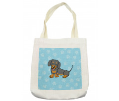 Happy Puppy Cartoon Tote Bag