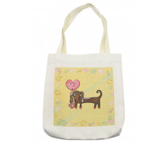 Colorful Dog Design Tote Bag