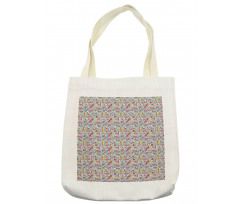 Memphis 90s 3D Shapes Tote Bag