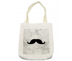 Mustache Motif Retro Tote Bag