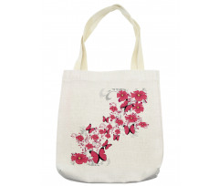 Flower Butterfly Tote Bag