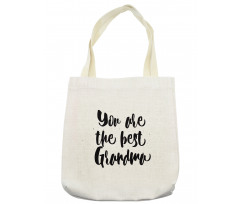 Black and White Words Tote Bag