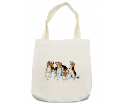 4 Beagle Hounds Play Tote Bag