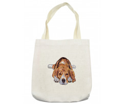 Old Dog Resting Sketch Tote Bag