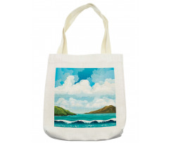 Waves Islands Blue Sky Tote Bag