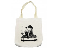 Hipster Walrus Tote Bag