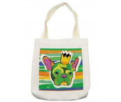 Crowned Dog Colorful Tote Bag