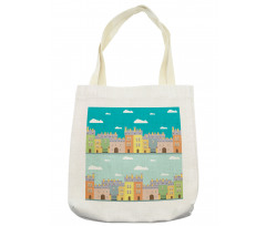 Colorful Cartoon Town Tote Bag