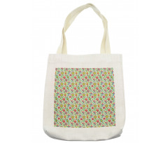 Doodle Blooming Tulips Tote Bag