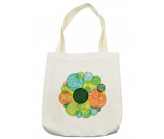 Doodle Vegan Pattern Tote Bag