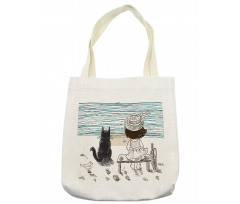 Baby Girl with a Cat Tote Bag