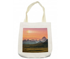 Mountains and Sunset Tote Bag
