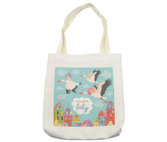 Cartoon Storks Tote Bag