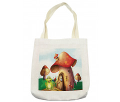 Cartoon Mushroom Houses Tote Bag