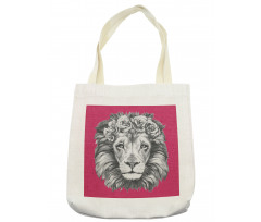 Wild Animal Floral Wreath Tote Bag