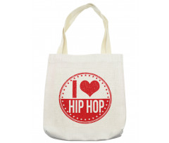 I Love Hip Hop Phrase Tote Bag