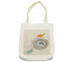 Blue Eggs in Birds Nest Tote Bag