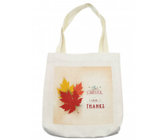 Maple Leaves with Phrase Tote Bag