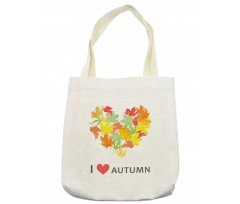 Maple Leaves with Heart Tote Bag