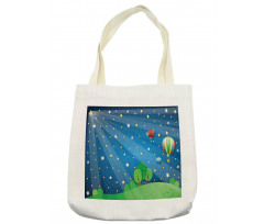 Cartoon Balloons Stars Tote Bag