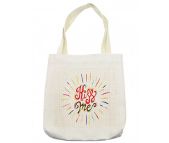 Vintage Words Stripes Tote Bag