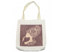 Flower Hairstyle Tote Bag