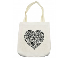 Silhouette Floral Lace Tote Bag