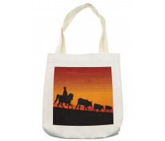 Silhouette Farm Cow Herd Tote Bag