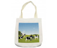 Graphic Domestic Cows Tote Bag