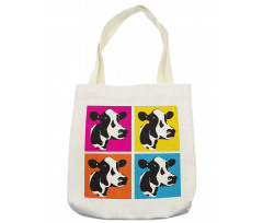 Pop Art Cow Heads Image Tote Bag