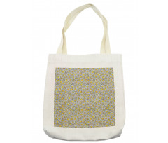 Overlapped Petals Print Tote Bag