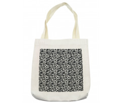 Monochrome Flower Petals Tote Bag