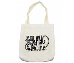 Romantic Love Message Tote Bag