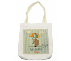 Tightrope Walker Hedgehog Tote Bag