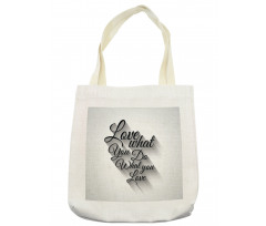 Manuscript Lettering Tote Bag