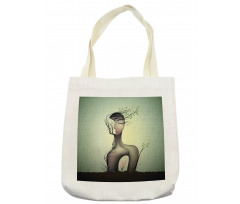 Surrealist Woman Shape Tote Bag