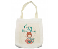 Winter Cartoon Woman Tote Bag