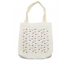 Cartoon Planes in Sky Tote Bag