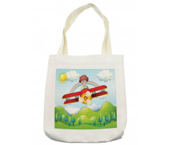 Boy in Sky Sunny Day Tote Bag