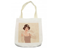 Brunette Flapper Tote Bag