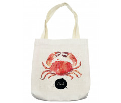 Ink Splatter King Crab Tote Bag