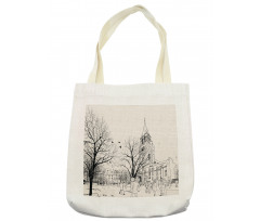 Walking People Winter Tote Bag