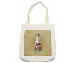 Retro Milk Bottle Tote Bag