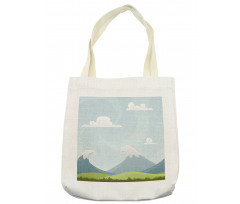 Cartoon Mountains Idyllic Tote Bag