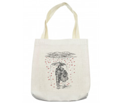 Couple on Rainy Day Tote Bag