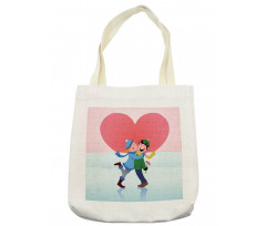 Winter Love Theme Tote Bag