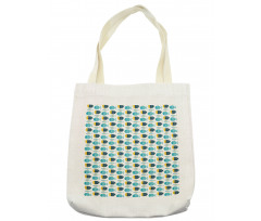 Cartoon Style Scale Motifs Tote Bag