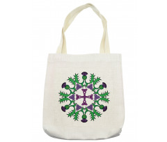 Abstract Thistle Wreath Tote Bag