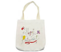 Floral Motifs Doodle Tote Bag