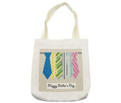 Colorful Dad Ties Theme Tote Bag